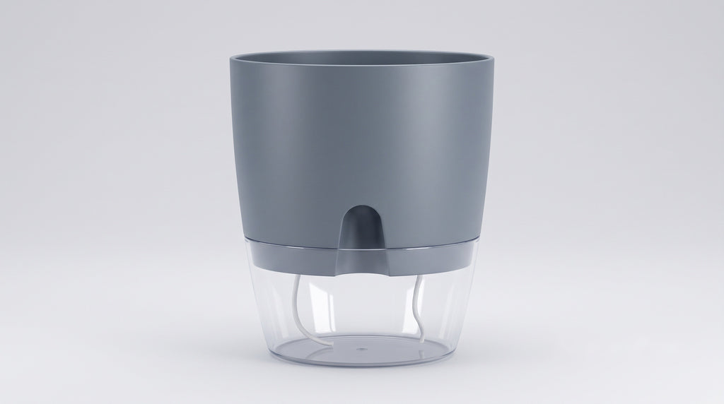Samonawadniająca doniczka AquaPot – kolor szary